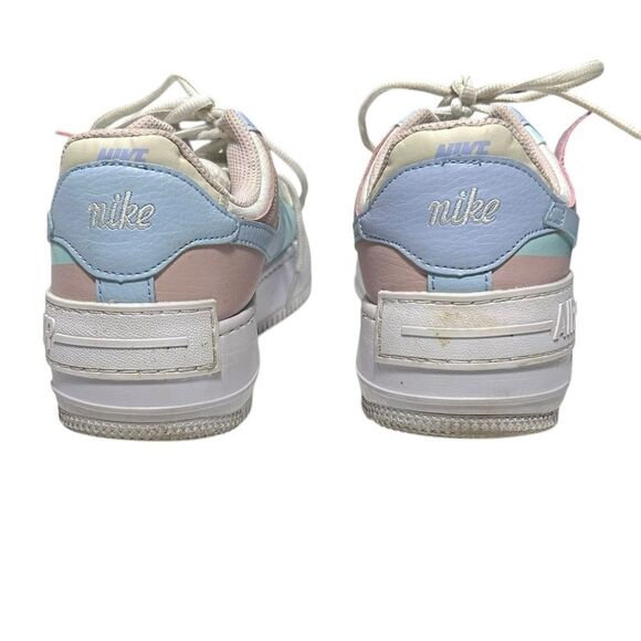 Nike Air Force Ones Pastel Blue Green Pink Size 8.5 Sneakers 2019 - Picture 7 of 15